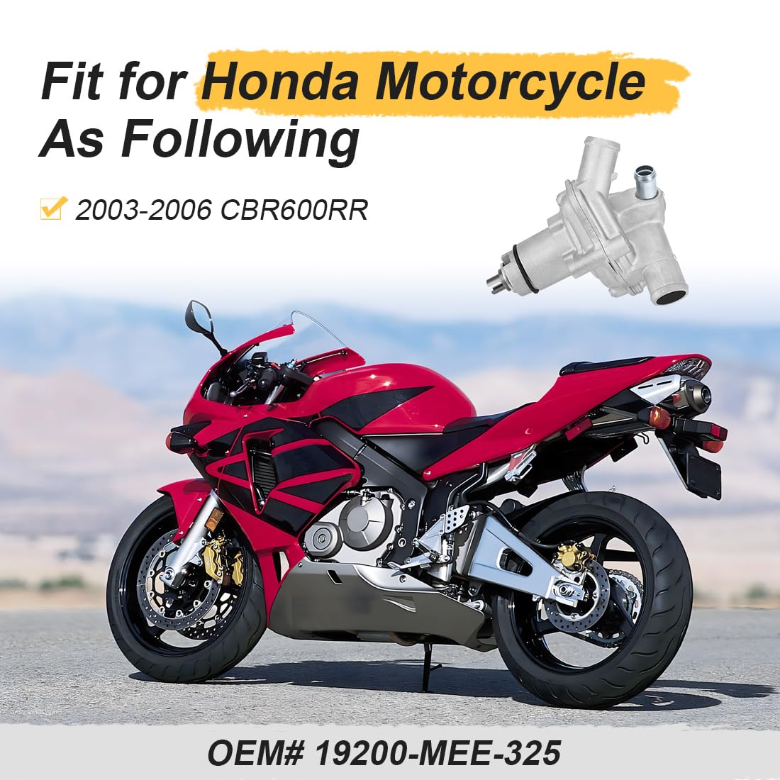Pompa acqua adatto per Honda CBR600RR 2003-2006 19200-MEE-325
