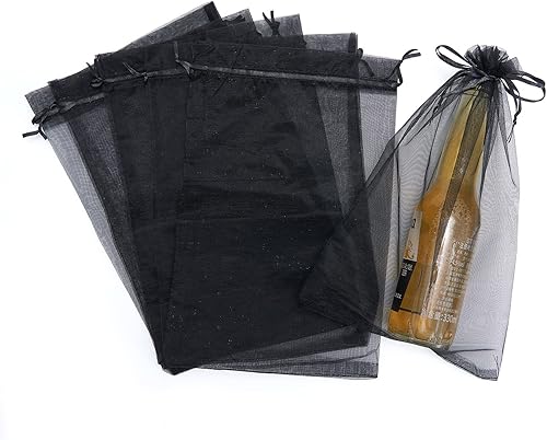 Miniatura 2 de LOOKSGO 25 bolsas de organza con cordón de 8 x 12 pulgadas, regalo de fiesta de boda, juguetes, bolsas de maquillaje, bolsa de regalo