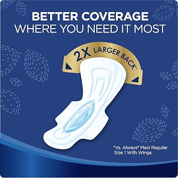 Always Maxi, Size 5, Extra Heavy Overnight Pads with Flexi-Wings, Unscented, 27 Count. 2 Pack. (Includes (2) 27-Count Packages So You are Getting 54 Pads Total.) Jumbo Pack. Over 4 Month Supply.
