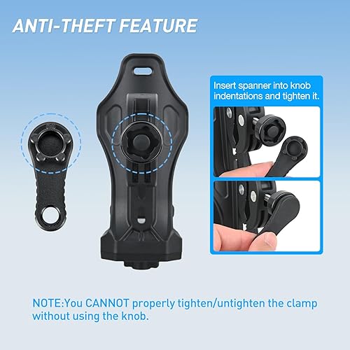 Miniatura 6 de Frokom Portavasos para motocicleta, ATV, soporte universal para botella de agua con abrazadera de metal de 0.5 a 1.57 pulgadas, soporte de bebida