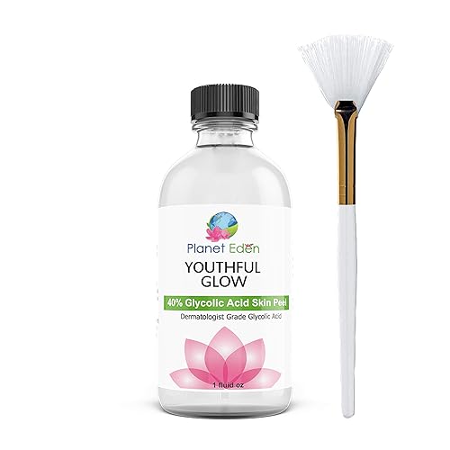 Exfoliante químico de ácido glicólico 40% de fuerza completa, exfoliante químico de alfa-hidroxiácido AHA, rejuvenecimiento profundo de la piel,