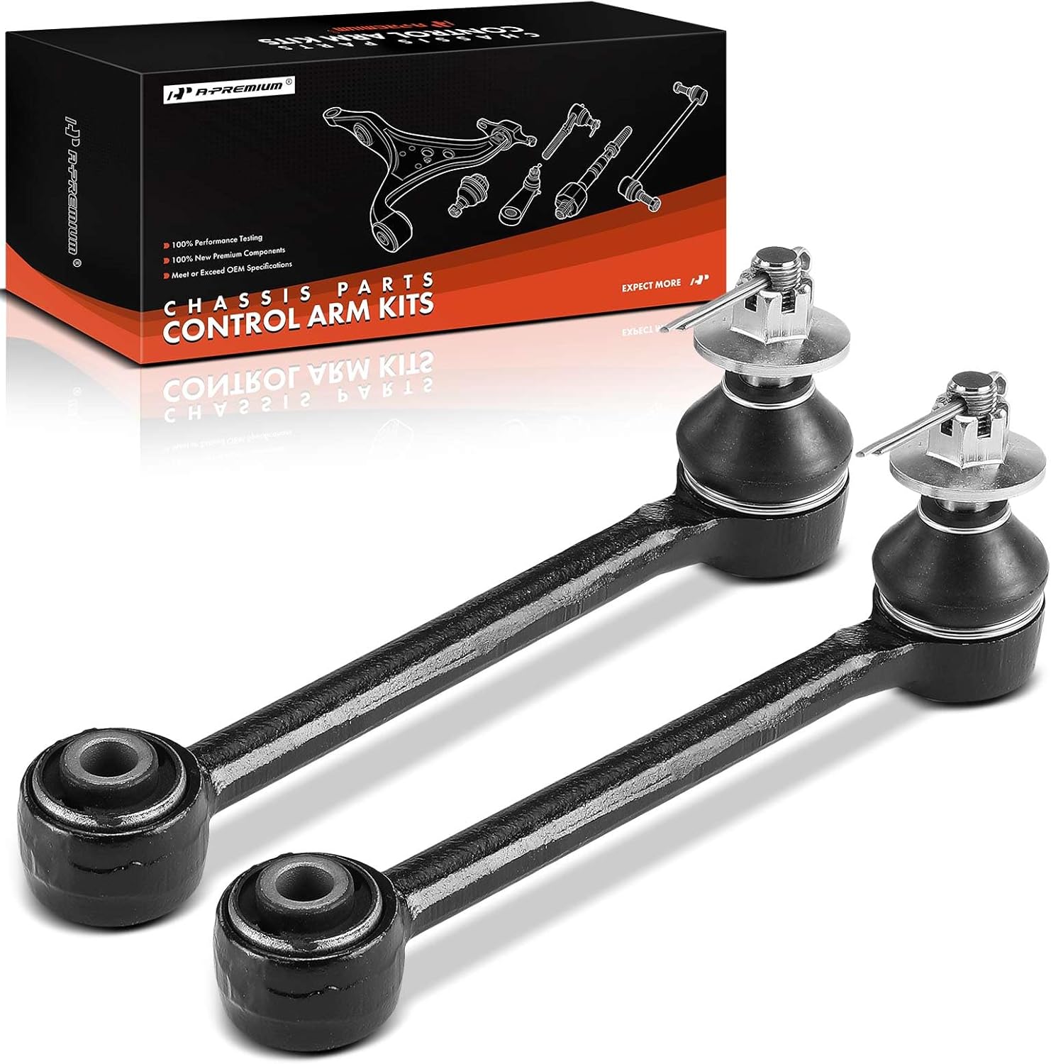 A-Premium 2 x Rear Forward Upper Control Arm, with Ball Joint & Bushing, Compatible with Hyundai Sonata 2011-2015, Azera 2013-2017, Nexo 2019 & Kia Optima 2011-2016, Cadenza 2014-2016