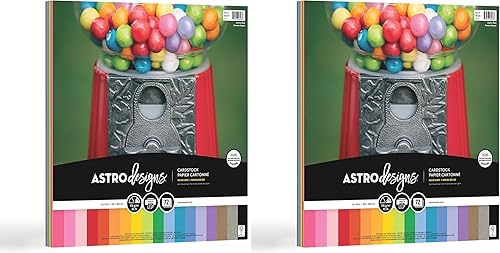 Miniatura 6 de Astrodesigns/Creative Collection - Kit de iniciación de cartulina, 12 x 12 pulgadas, 65 lb/176 g/m², surtido de 18 colores, 72 hojas (46408-03)