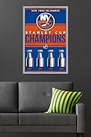 Vista 34 de Trends International NHL New York Islanders - Champions 23 Wall Poster, 34L x 22.4W, Mahogany Framed Version