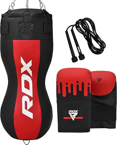 RDX Saco de boxeo pesado con corte superior, saco de boxeo de cuerpo lleno, bolsa para entrenamiento de MMA, Muay Thai, Kickboxing, BJJ, Karate,