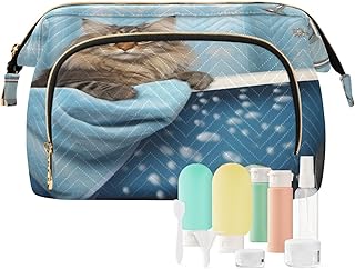 Kigai Bathroom Cat Makeup Bag Cosmetic Bag fo...