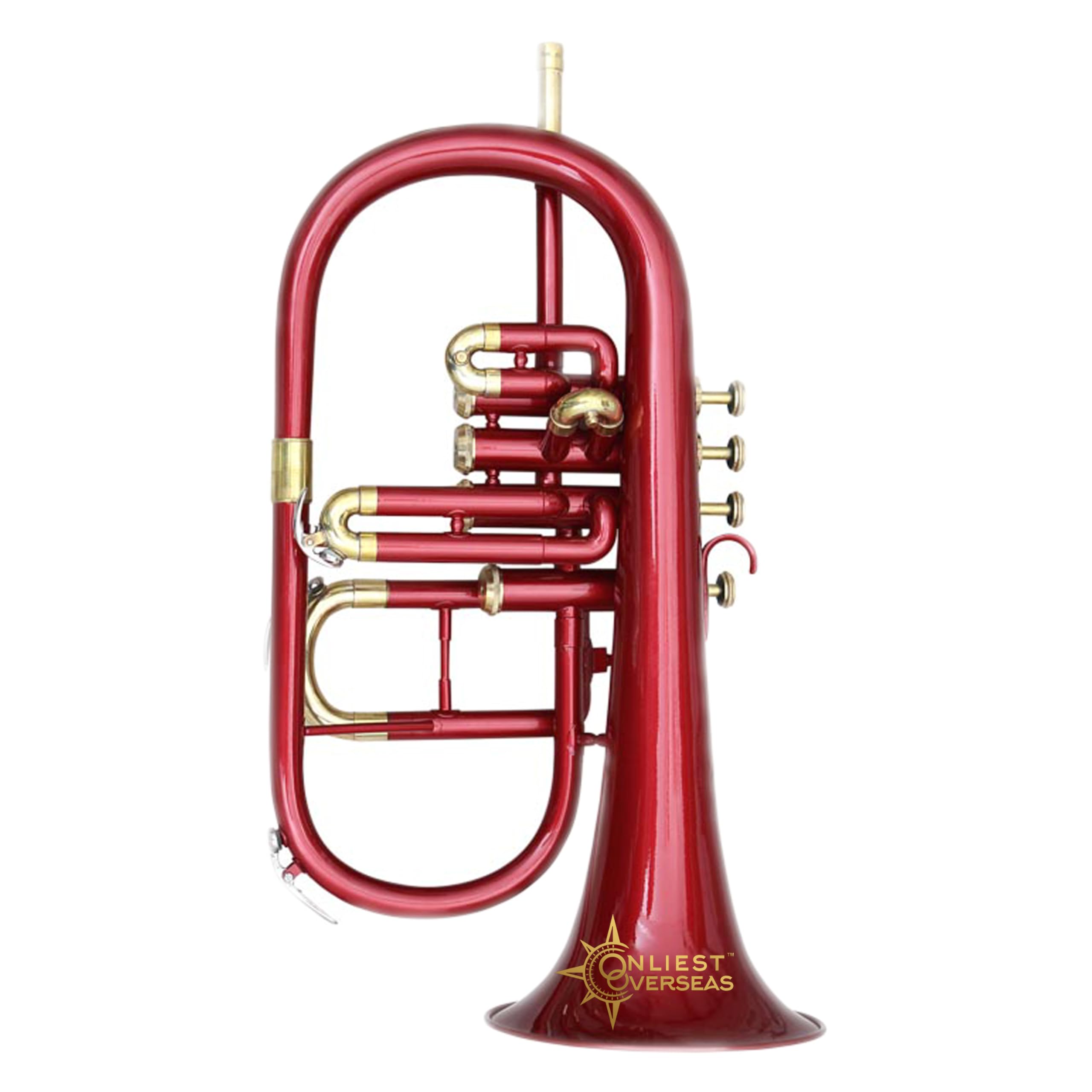 Flugel Horn - Instrumento de latón de 4 válvulas con tono cálido, válvulas suaves, para músicos y estudiantes.