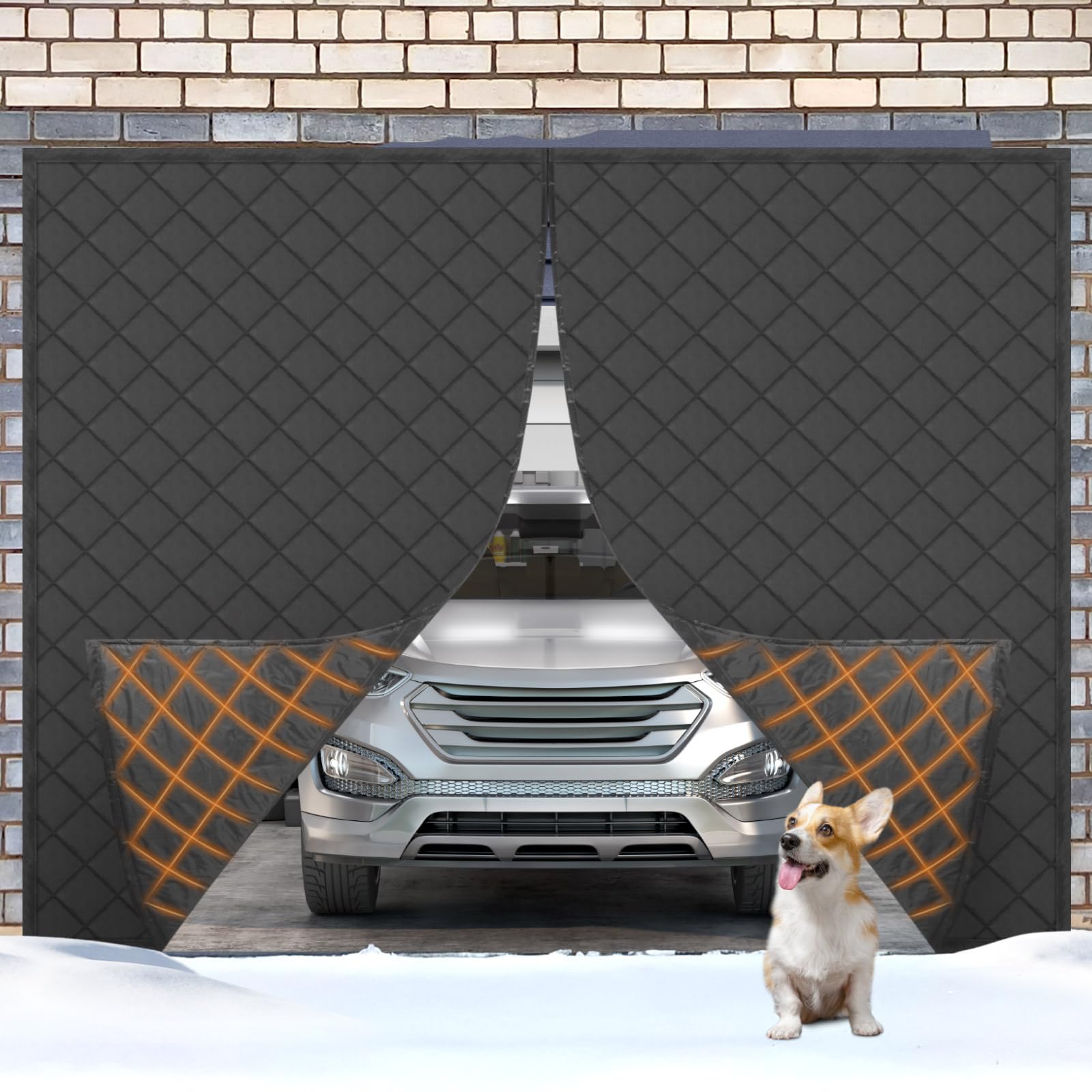 Magnetic Thermal Insulated Garage Door Curtain Garage Door Insulation ...