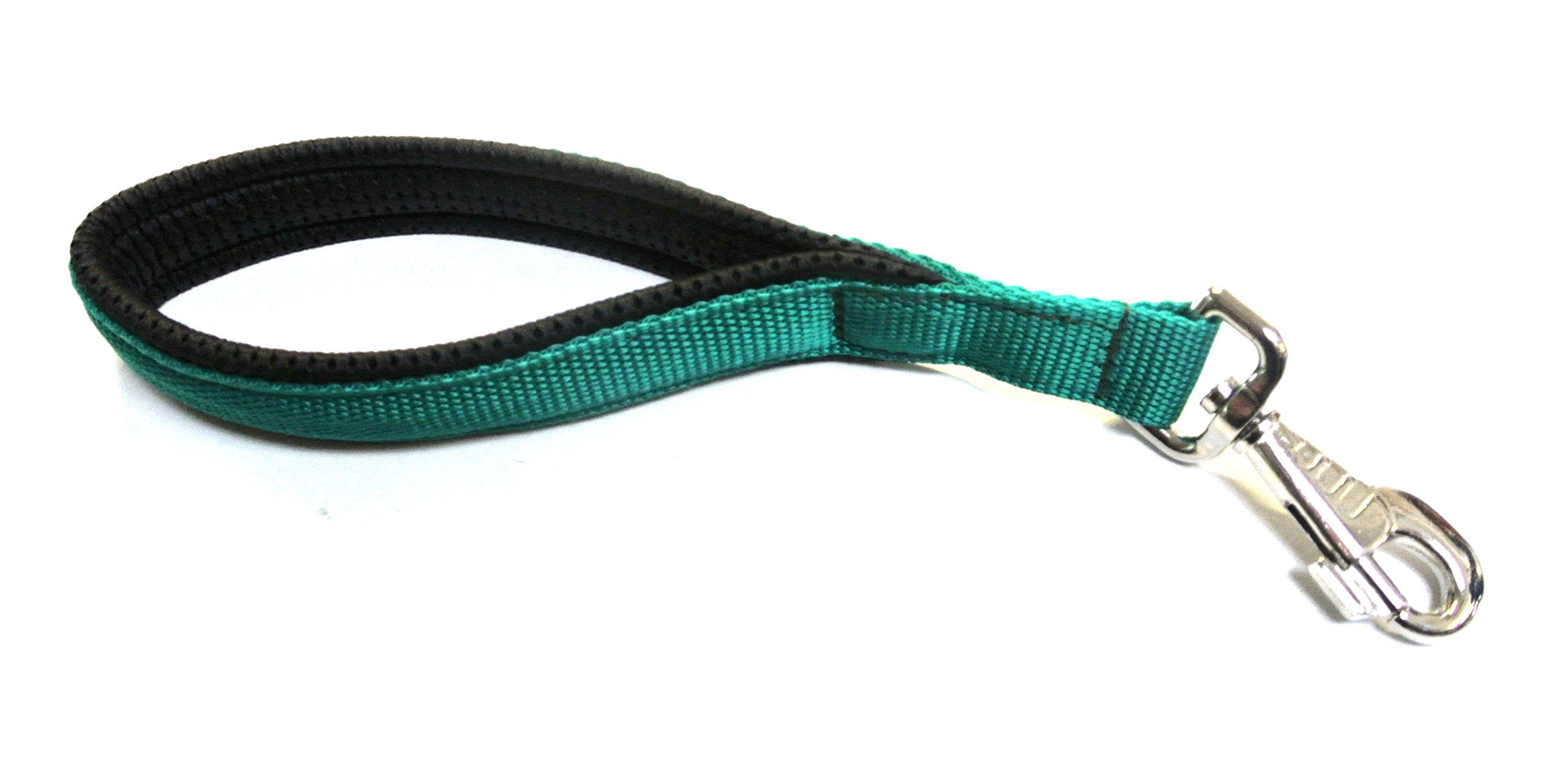 13" Short Close Control/Traffic Control Dog Lead With Padded Handle For Comfort In (Emerald Green) โ image 1