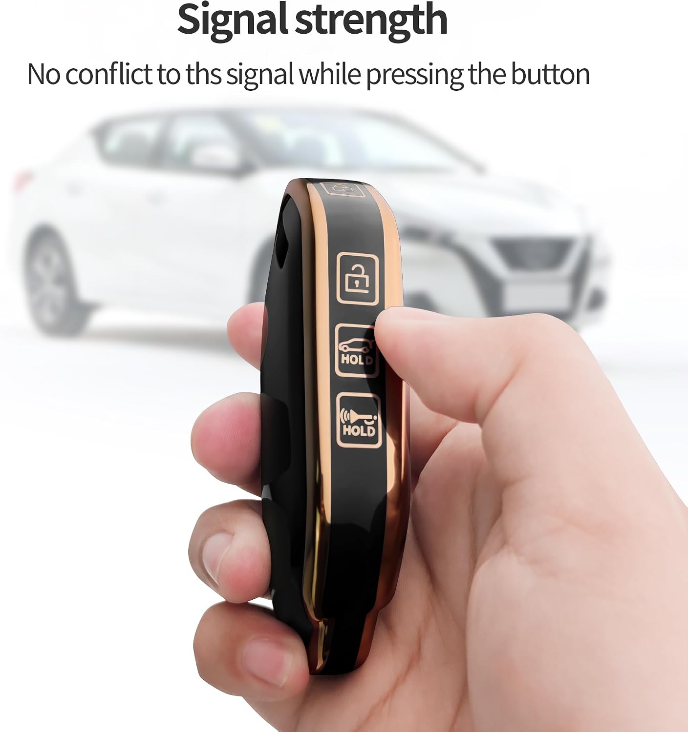 for Kia Key Fob Cover Keychain Fit for, 2023 2024 Telluride EV5 Smart 5 Buttons Key Shell Case (Black) image 5
