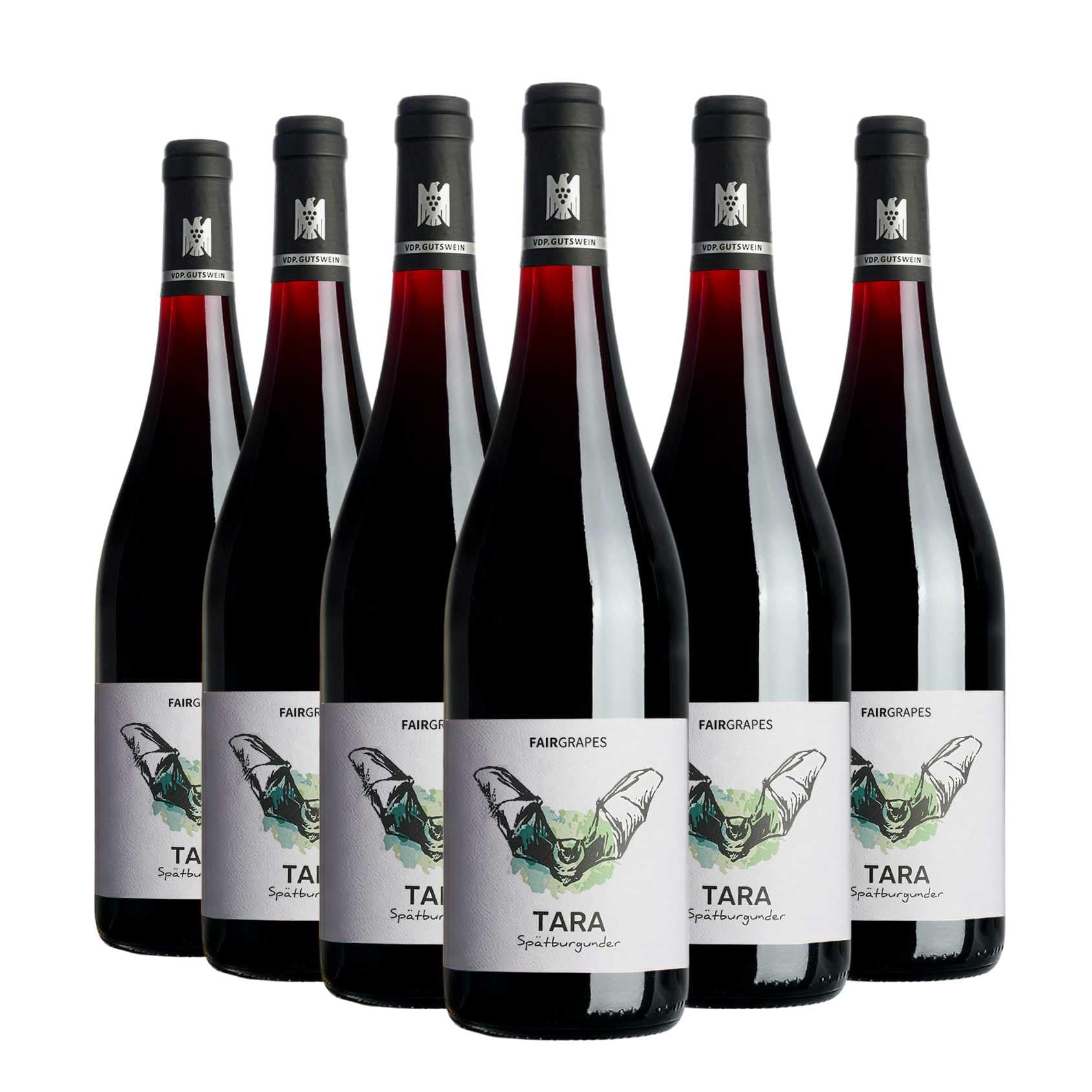 FairGrapes Spätburgunder »Tara« | 92 Punkte Falstaff | VDP.Gutswein | Rotwein Trocken | Kirsche & Brombeere | Geschenkidee (6 x 0.75 l)