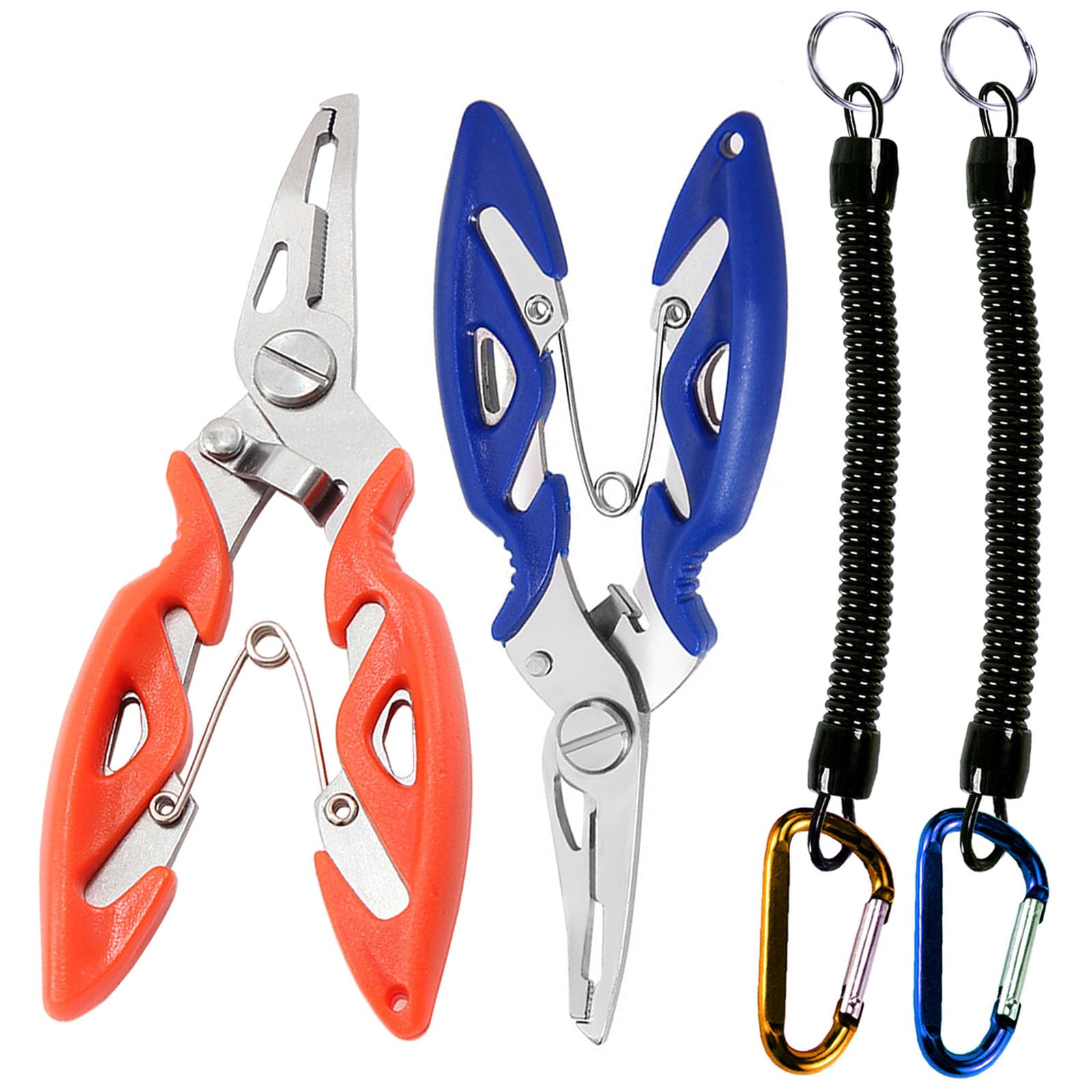 Small Fishing Pliers 2 Multi-Function Scissors Braid Cutters Lightweight Stainless Steel Fishing Tools Split Ring Opener Fish Gripper Hook Remover Gear Accessories