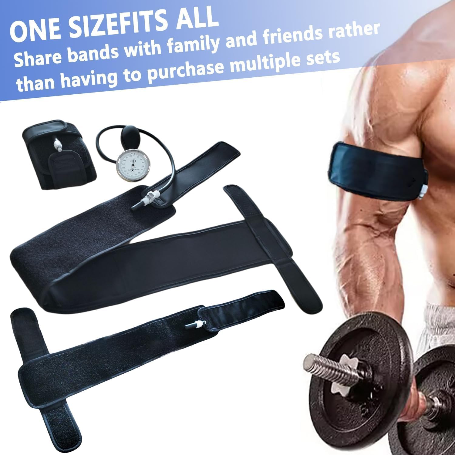 Brf Bands Blood Flow Restriction Resistance Butt Squat Thigh Glutes Hip Building Straps Gym Fitness Equipment Arm and Leg Muscle