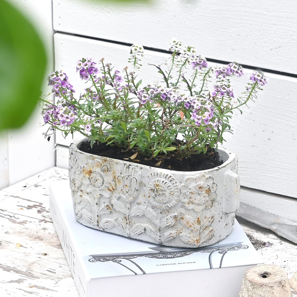 8 inch Green Pots Planters Indoor Plants Succulent Pots Rectangle Window Box Cactus Plant Containers for Home Decor(No Drainage)