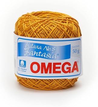 Fantasia NO.8 [50grs] by Omega - 100% Mercerized Cotton Yarn Great for Thick Crochetting - Color 07 - Mustard 330