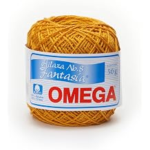 Fantasia NO.8 [50grs] by Omega - 100% Mercerized Cotton Yarn Great for Thick Crochetting - Color 07 - Mustard 330