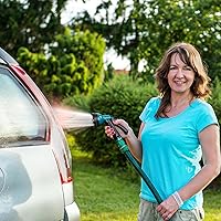 Vista 5 de Boquilla rociadora de manguera de jardín, 10 patrones de riego, boquillas de pulverización, cabezal de manguera resistente, accesorio de manguera