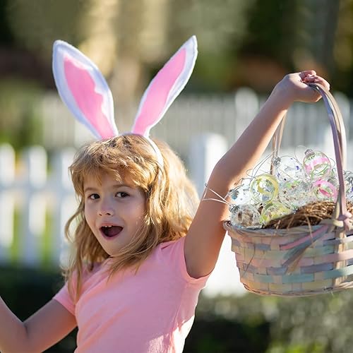 Miniatura 4 de 18 adornos de cristal para huevos de Pascua colgantes huevos de Pascua pintados a mano huevos de Pascua pastel para árbol de primavera con cuerda