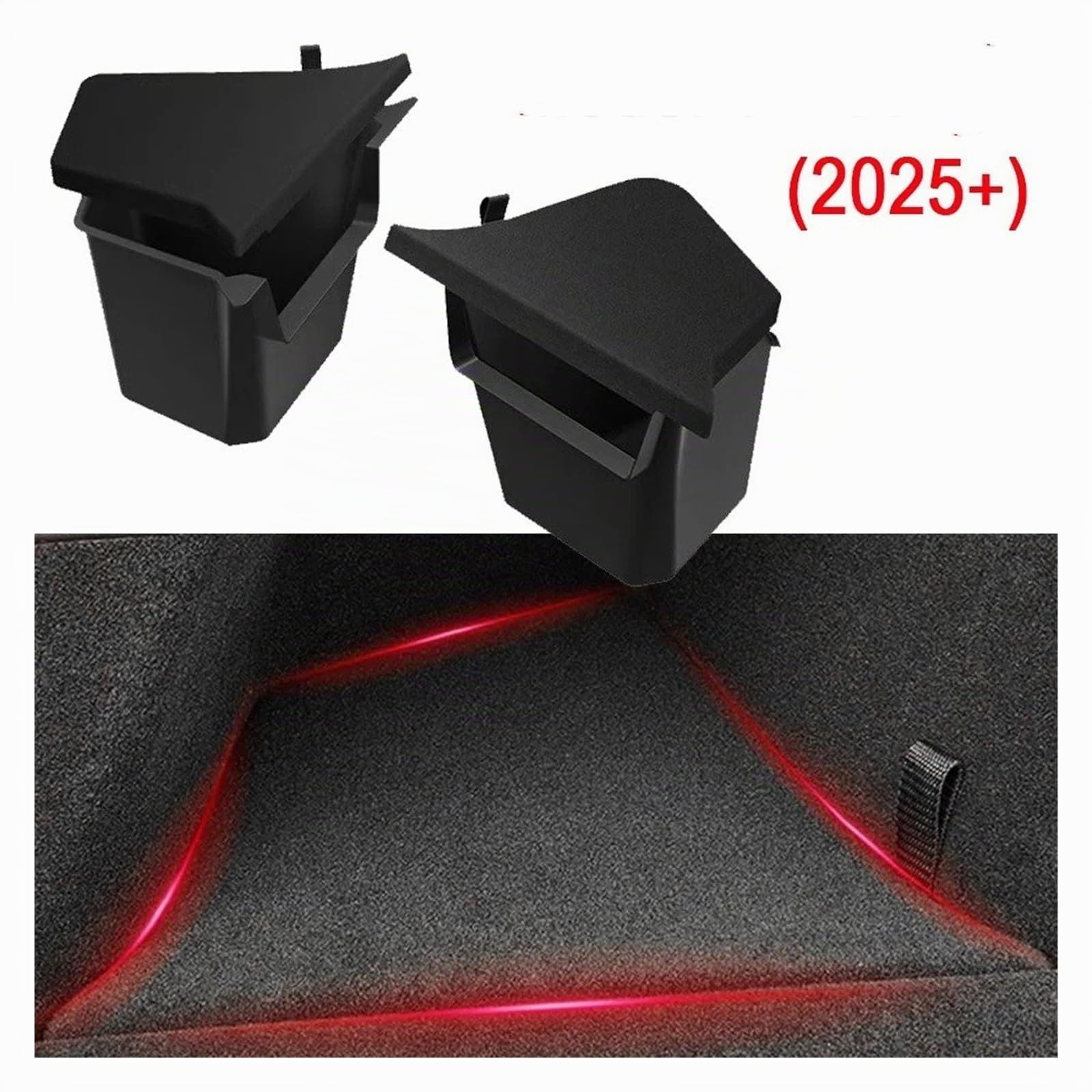 Cache-Bagages pour Tesla pour Model Y pour Juniper 2025 Boîte e Rangement Latérale Gauche/Droite pour Coffre Tapis Protection TPE Floqué. Panel Luggage(Type 1)