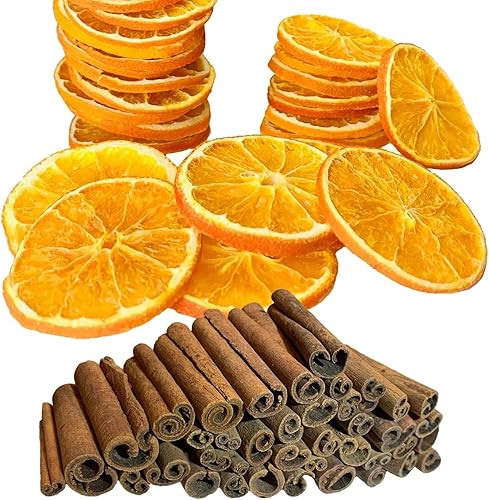 Natural Holiday Decoration Kit with 20 Dried Orange Slices (1.6–2.4”)