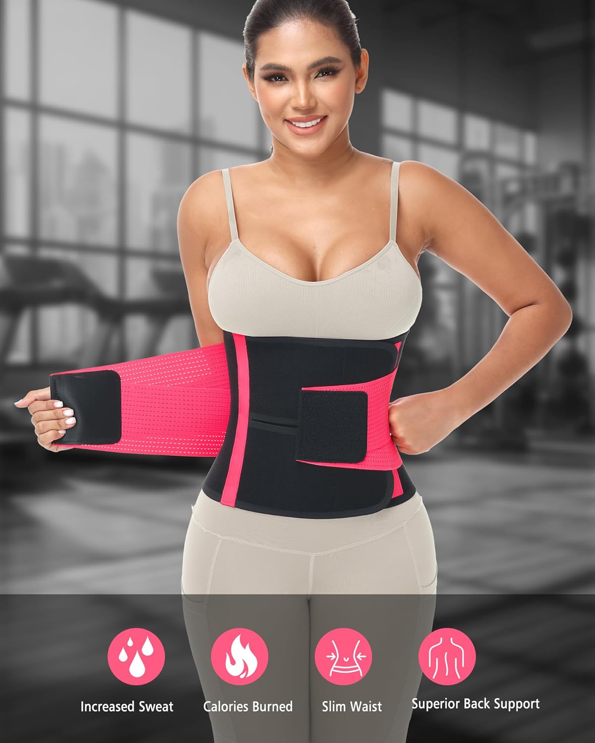 Waist Trainer for Women & Men - Sweat Belly Fat Trimmer Belt - Tummy Control Body Shaper & Back Support Sauna Suit - Image 2