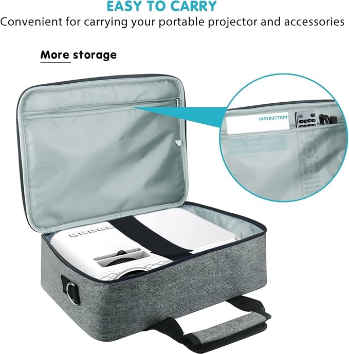 Funda para proyector con bolsillos y correa desmontable miniatura 9