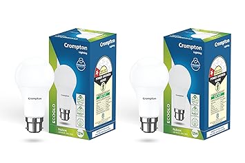 Crompton Param LED Bulb | 12W | Cool Day Light | B22 Base | 180 Degree Coverage | 4kV Surge Protection | 440V High Voltage Protection | Pack of 2