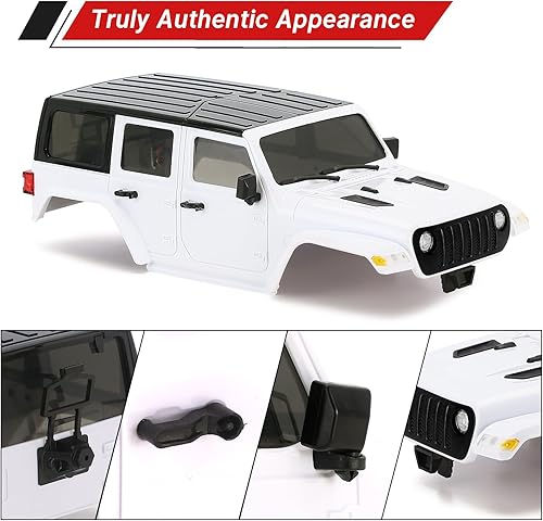 Miniatura 2 de INJORA Carcasa de distancia entre ejes de 6.10 pulgadas de 4.69 oz, kit de cuerpo de tapa dura ABS con parachoques delantero trasero para TRX4M