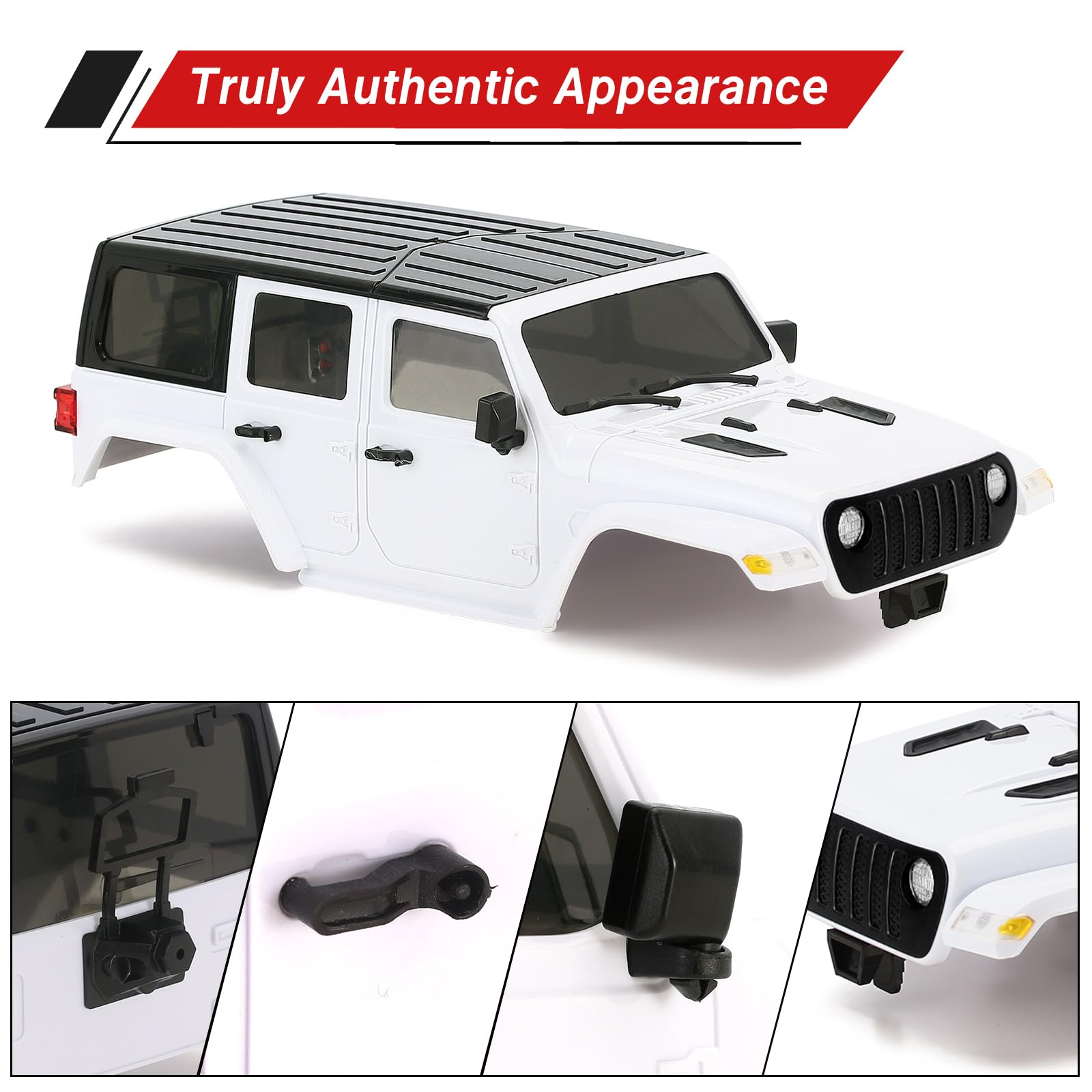 injora Axial Jeep Wrangler クローラー　1/10 INJORA RC Body Kit 313 mm Wheelbase Body Shell Jeep Wrangler