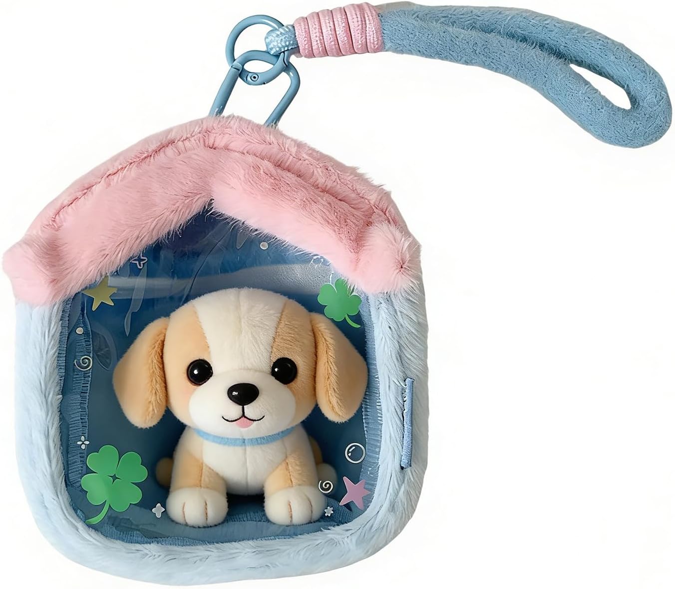 Clear Carrying Case - Toy Collection Pocket, Single Visionary Sack for Character Safety, Crystalline Wallet with Zipper Closure, , Sheer Pouch for Keyrings, Trinkets and Ornaments at