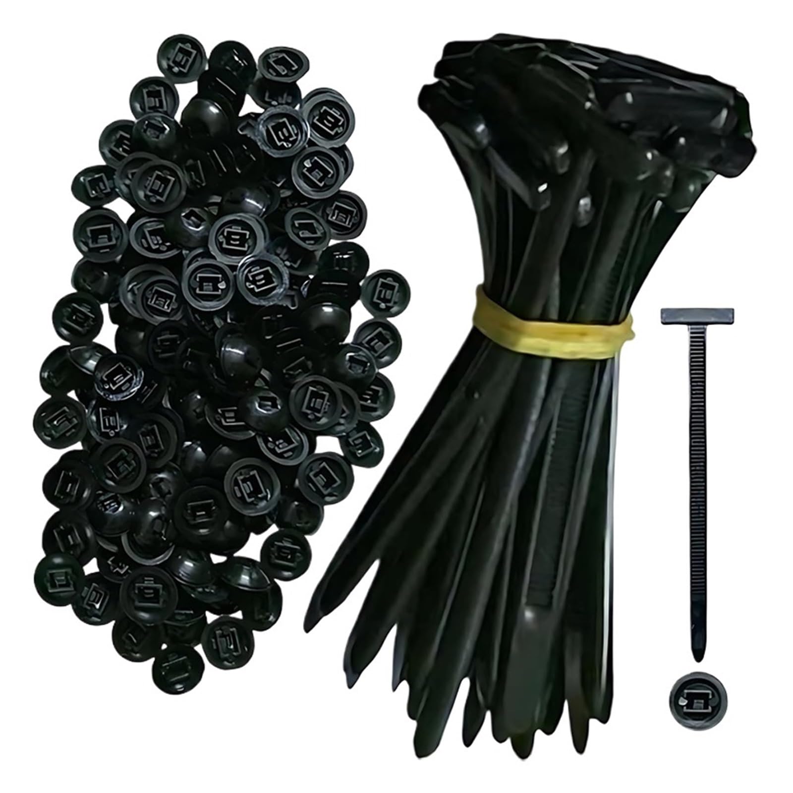 Bdfjeds Cable Ties Kit Cable Ties Nylon Tie Wrap Cable Fixed Fastener Clips Car Hose Fastening Zip Strap Self-Locking Reusable Ties(50 Pcs)