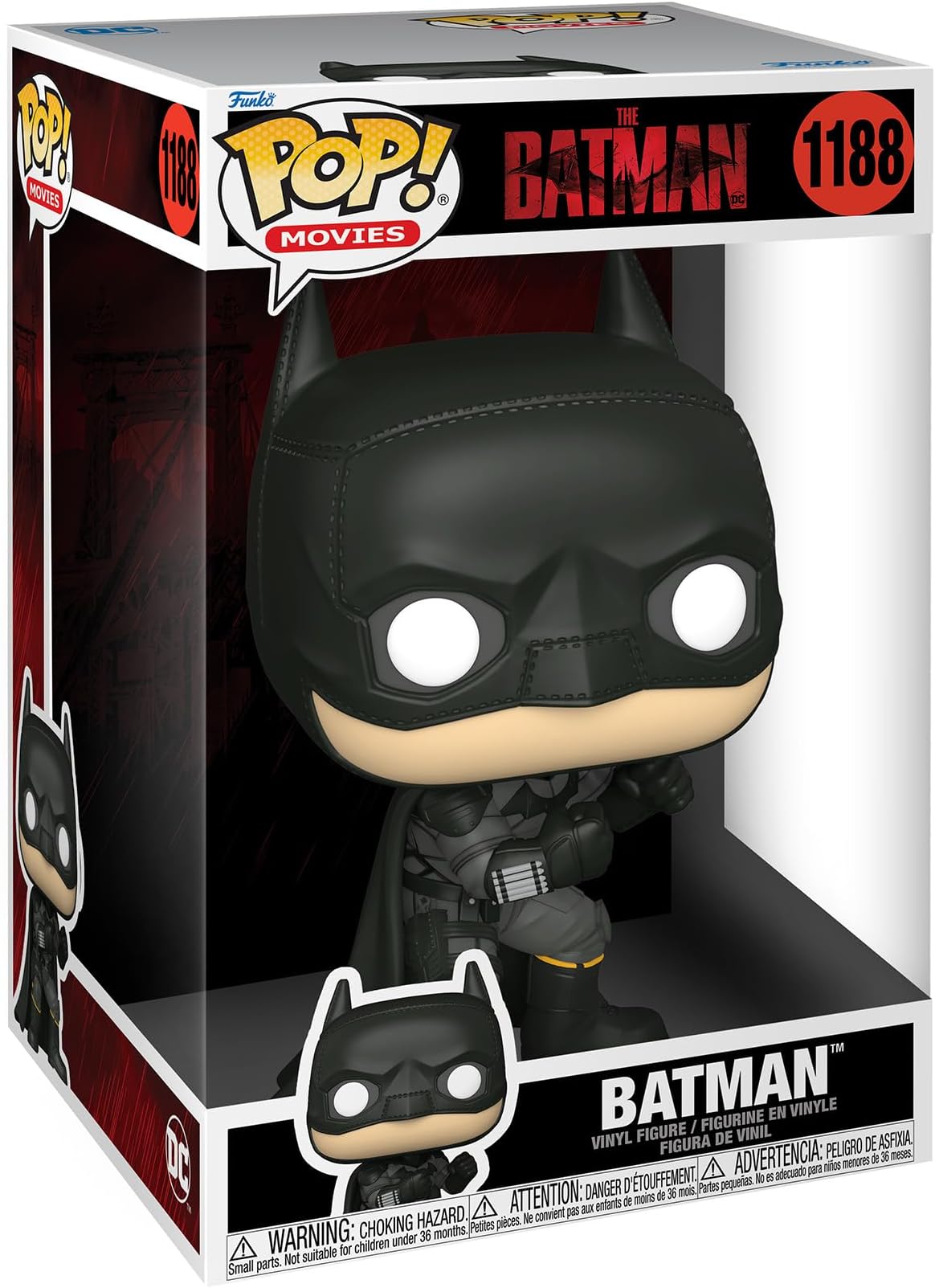 Funko Pop Jumbo The Batman Batman, Multi-Colour, 59282, Funko Pop! Jumbo