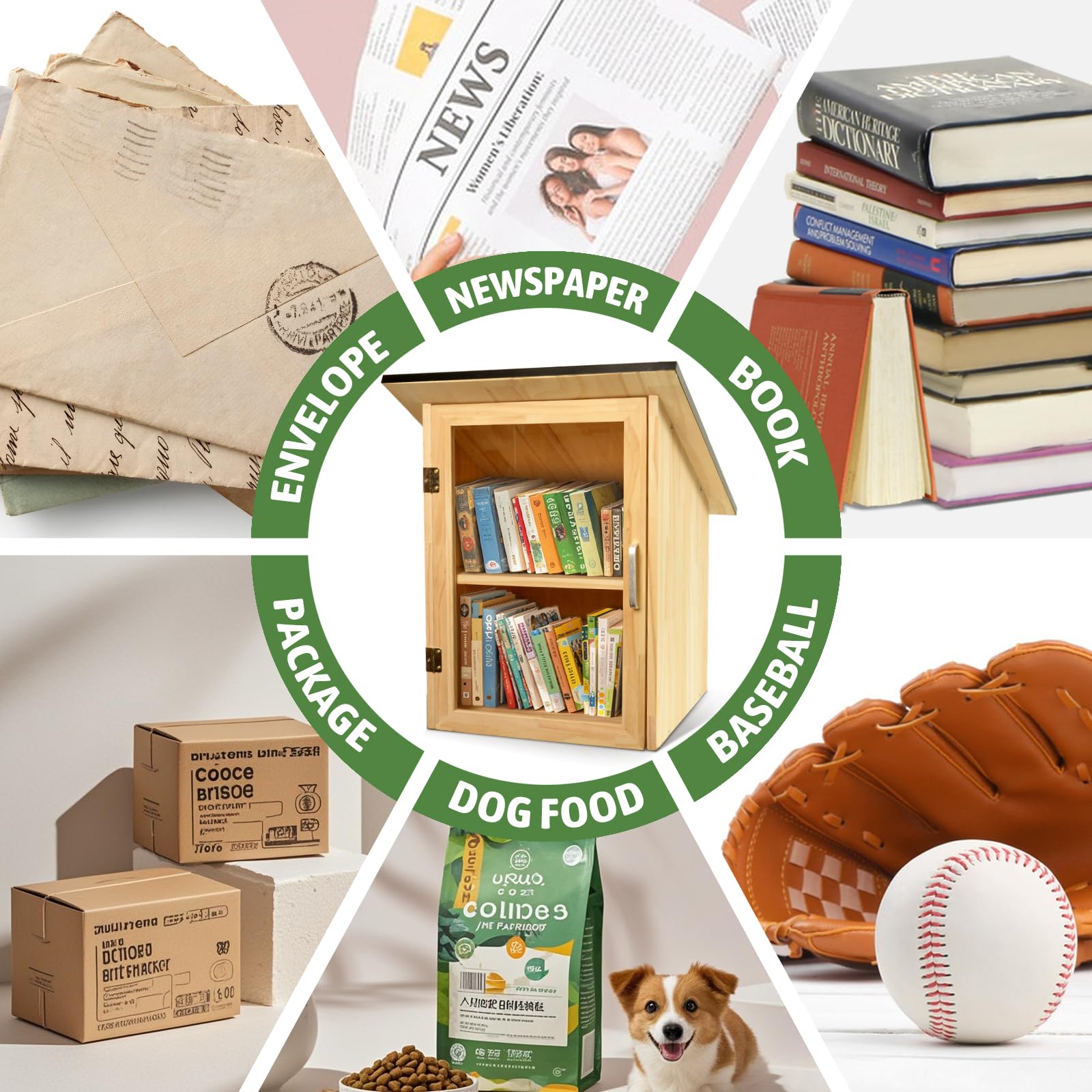 Amazon.com: HAFTKD Outdoor Library Book Box, Double Little Library