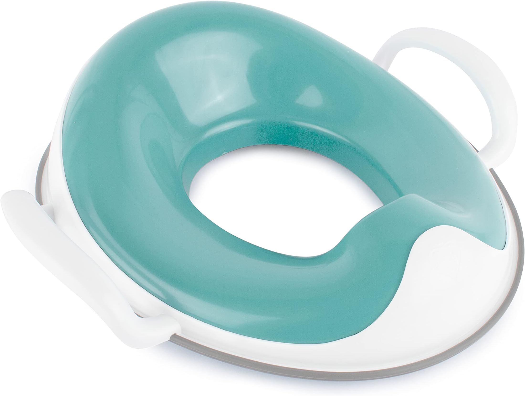 Prince LionheartTinkle Trainer Potty Seat - Sturdy Handles, Splash Guard, Non Slip Base - Fits Most Toilets, Comfortable Design - Glacier