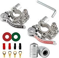 Vista 9 de SINGARO Conector de Abrazadera de Terminal de Batería de Automóvil, Conector de Abrazadera de Terminal de 4 Vías Positivo y Negativo de Liberación