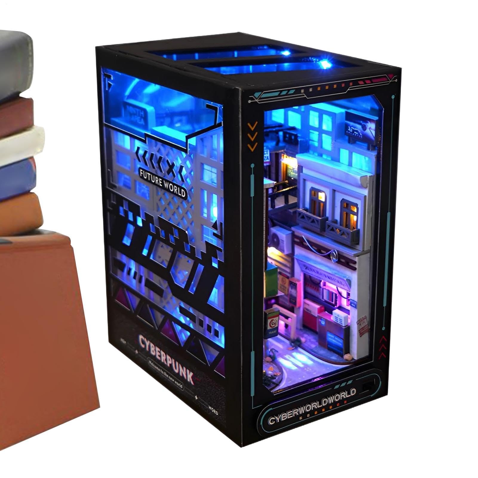 Zestaw Booknook Ręcznie Wykonany Drewniany Zestaw Do Budowy Modeli 3D | Biblioteczny Booknook Domek Dla Lalek Prezent Dzieciom I Nastolatkom Na Urodziny Święta Do Domu I Szkoły