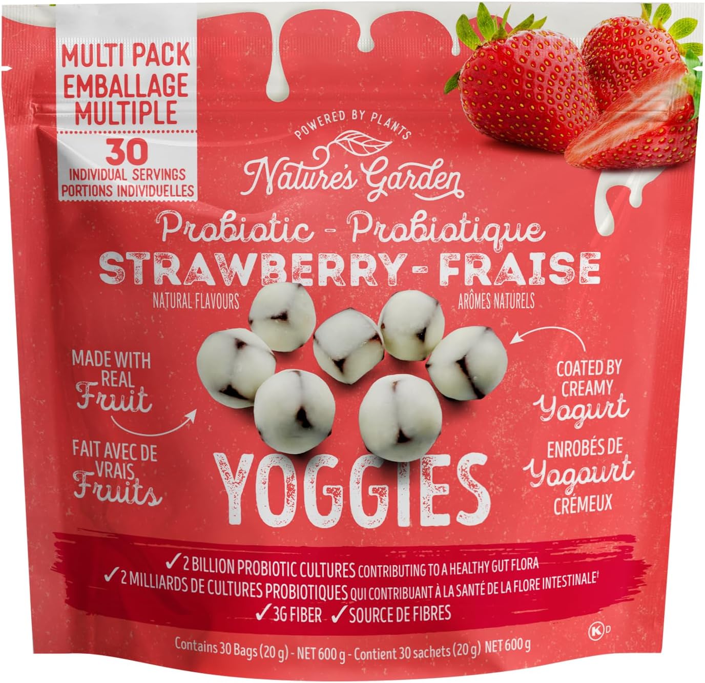 Amazon.com: Nature's Garden Probiotic Strawberry Yoggies, 21oz (30 x 0 ...