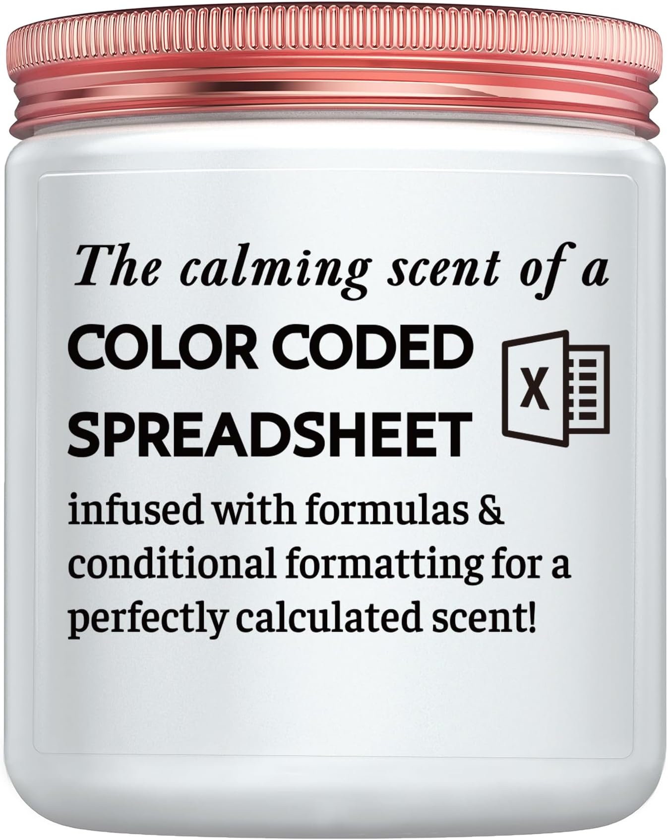 Funny Gift for Coworker Accountant, Data Analyst, Marketing Specialist - Humor Excel Spreadsheet Gift for Colleague, White Elephant Goodbye Present for Boss Friend Lavender Candle