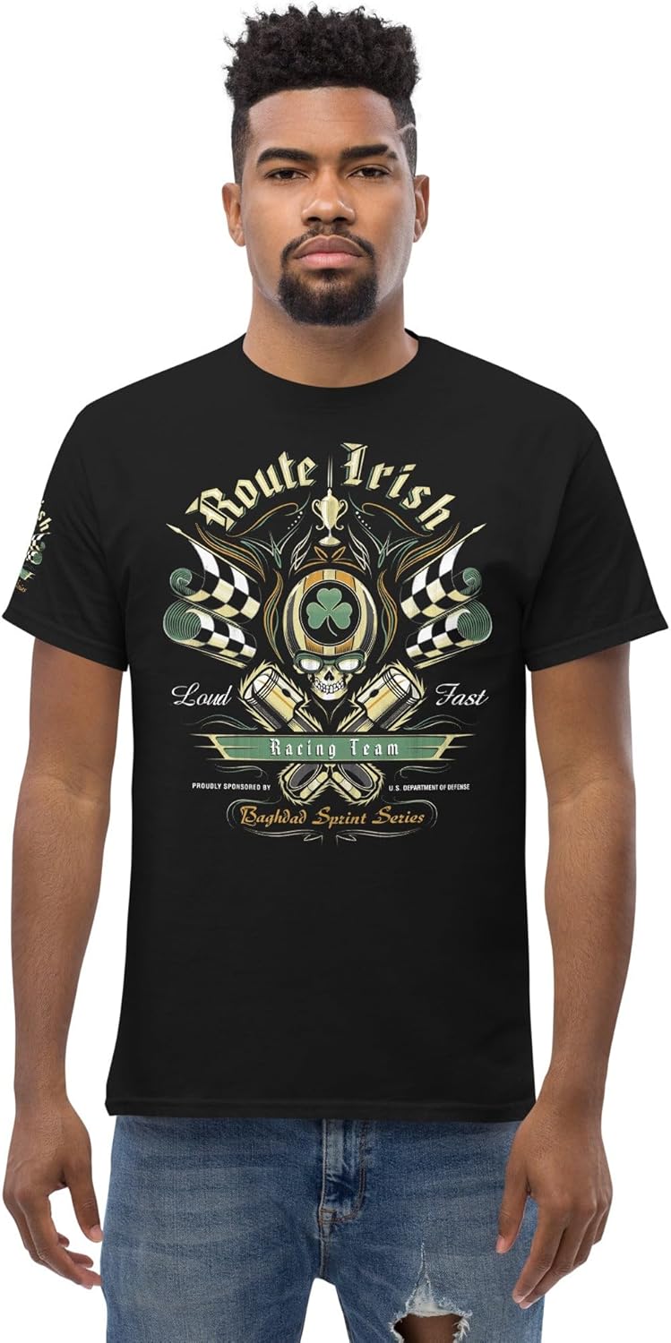 7.62 Design Route Irish OEF OIF U.S. Military Veteran Men's T-Shirt