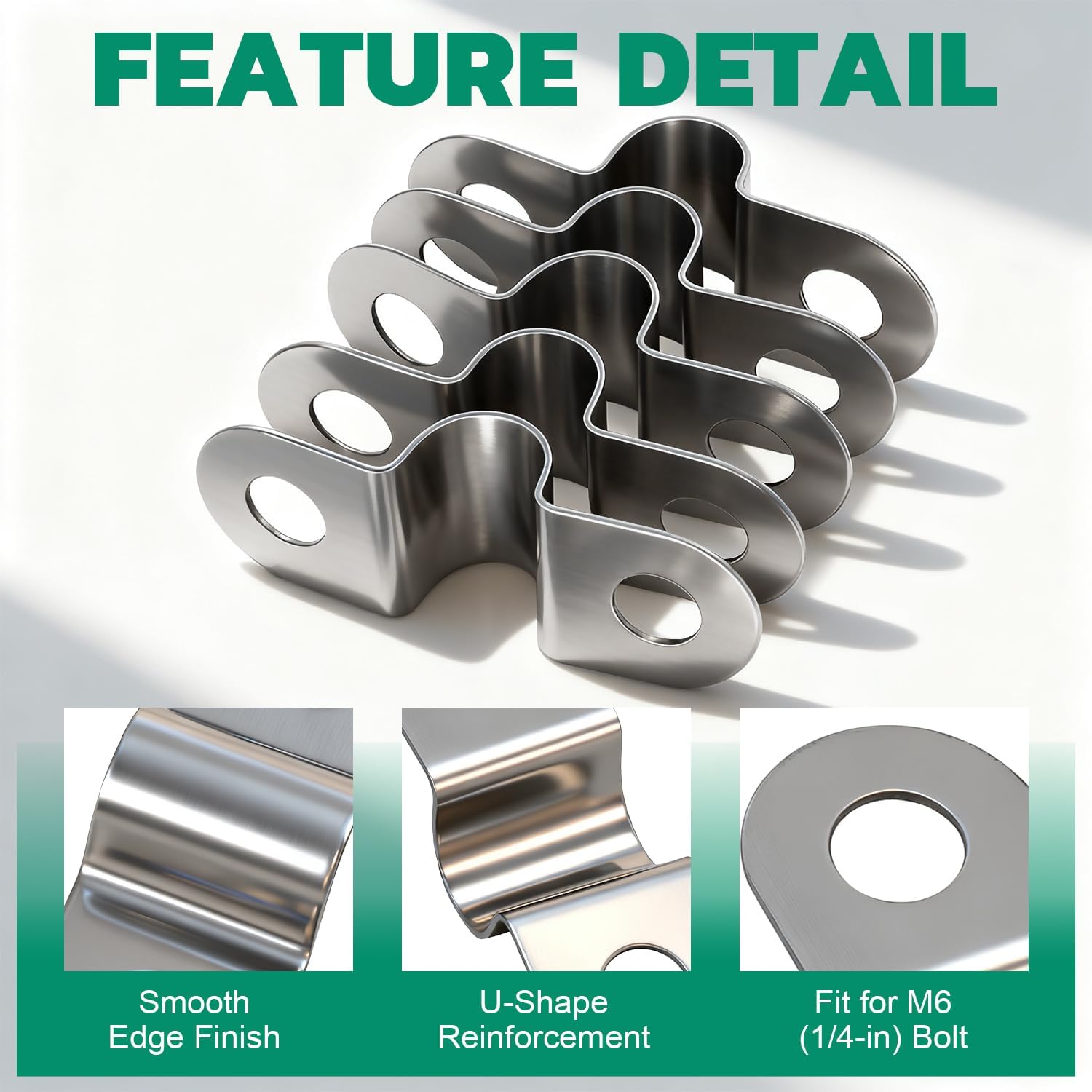 OURU 90pcs Conduit Clamp Assortment Kit 304 Stainless Steel, 16 Sizes (1/4"-4") Rigid Metal Pipe Clamp U Bracket, 2 Holes Pipe Strap for Automotive, Wire & Tube