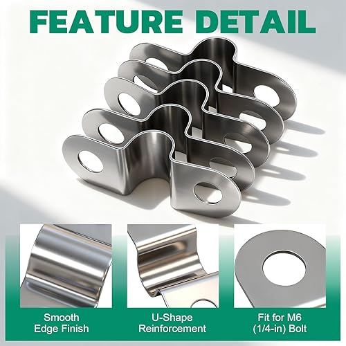 Miniatura 3 de 4 abrazaderas de conducto de 4 pulgadas de acero inoxidable 304, abrazadera de tubo de metal rígido en U, correa de tubo de 2 agujeros para