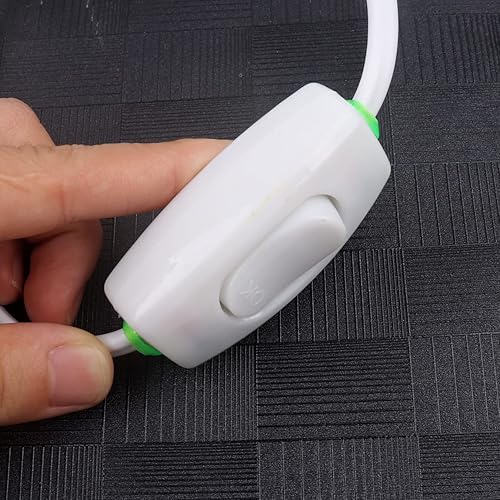 Miniatura 6 de 1 cable de luz colgante blanco E27 enchufe a 2 clavijas con interruptor de encendidoapagado (base de aproximadamente 3.150 in y cable de 26 pies)