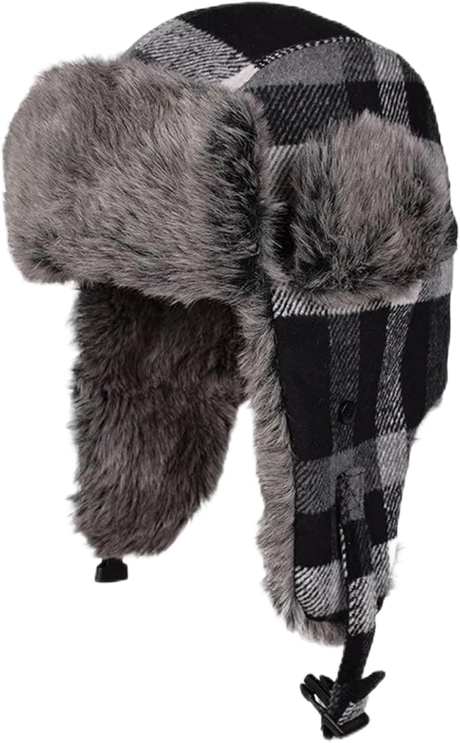 Trapper Hat Winter Plaid Russian Hats Warm Thick Ski Male Female Outdoor Earflap Trapper for Women Men