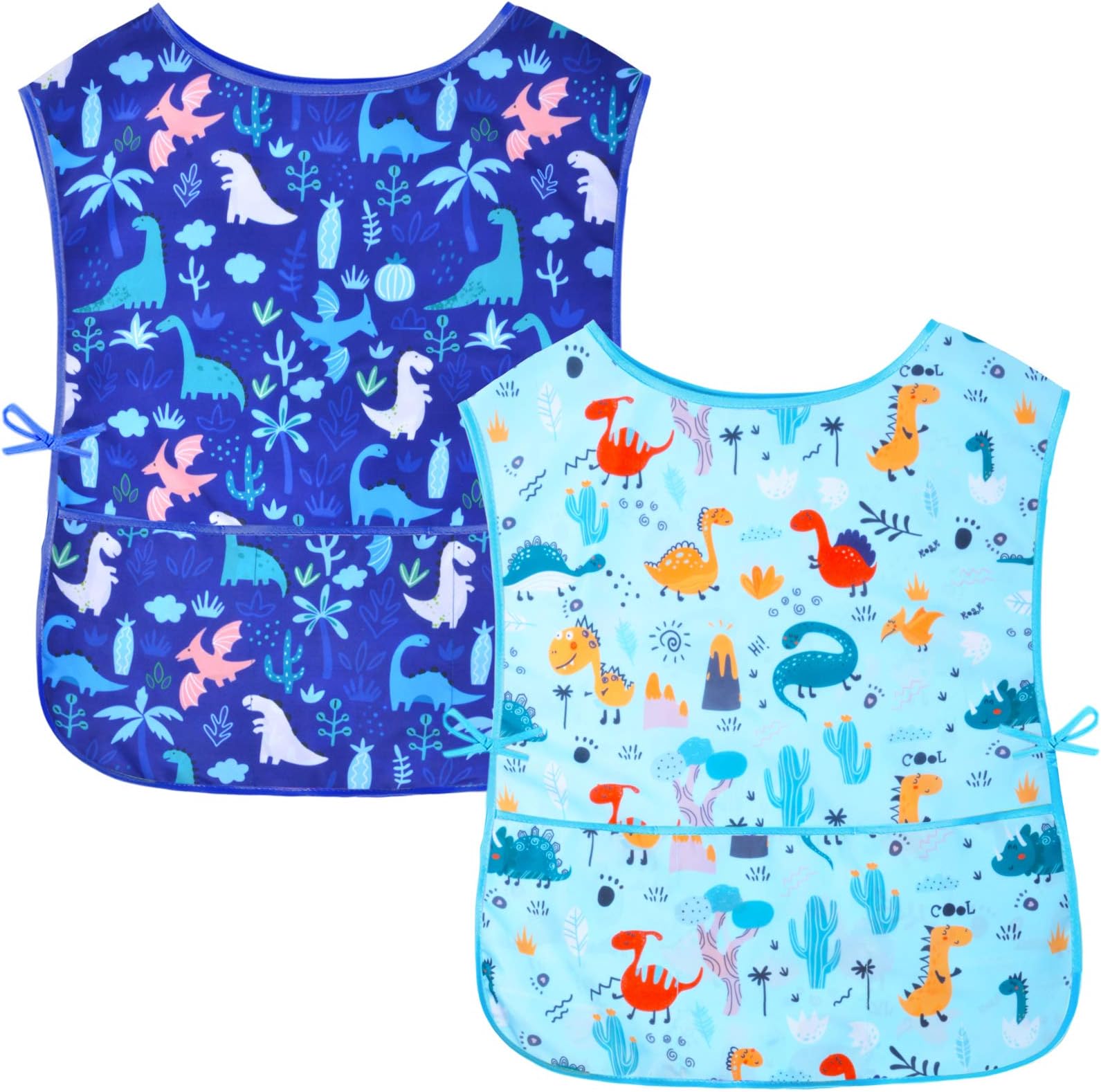 NidoulKids Art Smock Girls Boys Artist Painting Apron with Pockets Sleeveless Smocks for Child 2-7 Years