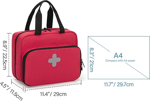 Miniatura 6 de CURMIO Organizador de botellas de píldoras, bolsa de medicina portátil, almacenamiento de botellas recetadas con cerradura para botellas de