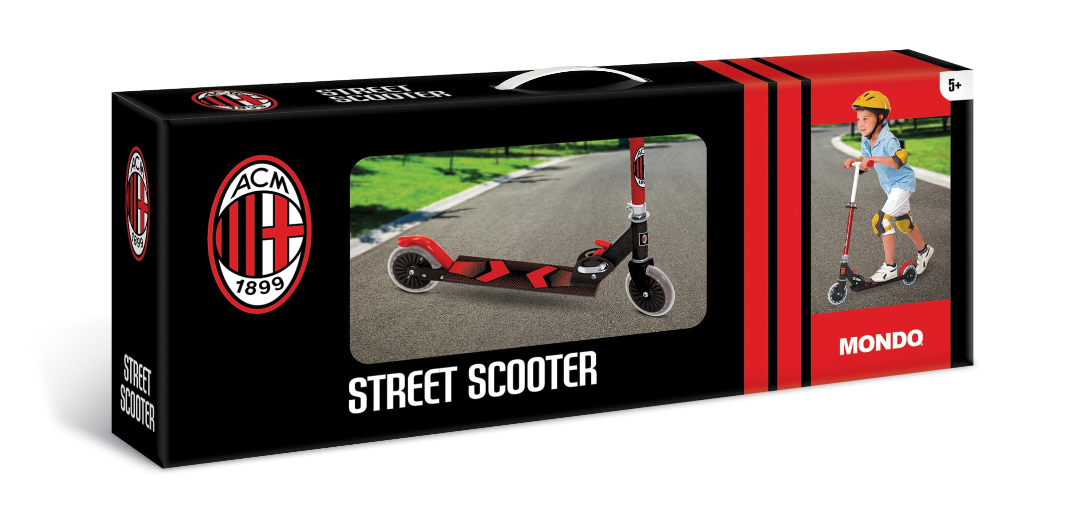 Mondo Toys 28763 MILAN ALU SCOOTER składana hulajnoga aluminiowa, z dodatkową przyczepnością i regulowaną kierownicą dla dzieci