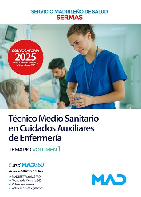 Portada de Técnico en Cuidados de Auxiliares de Enfermería. Temario Vol. 1 Servic