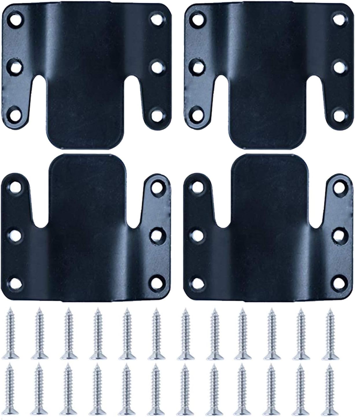 LazyMe Universal Sectional Sofa Interlocking Sofa Connector Bracket with Hardware- 2 Sets, 4 Piece