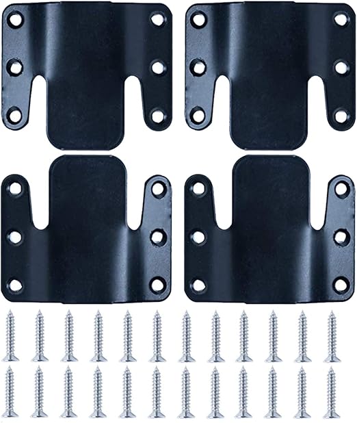 LazyMe Universal Sectional Sofa Interlocking Sofa Connector Bracket with Hardware- 2 Sets, 4 Piece