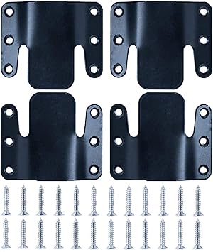 LazyMe Universal Sectional Sofa Interlocking Sofa Connector Bracket with Hardware- 2 Sets, 4 Piece